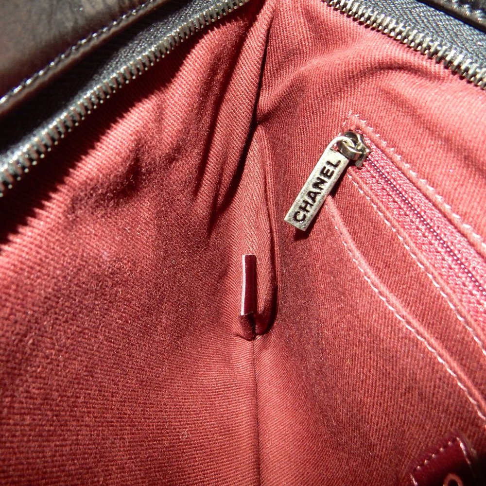 CHANEL METALLIC BROWN CLUTCH W/ RED LINING! WOW! - Picture 9 of 11